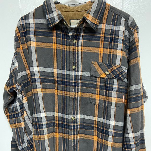 Legendary Whitetails Orange Black Grey Large Flannel - Picture 1 of 3